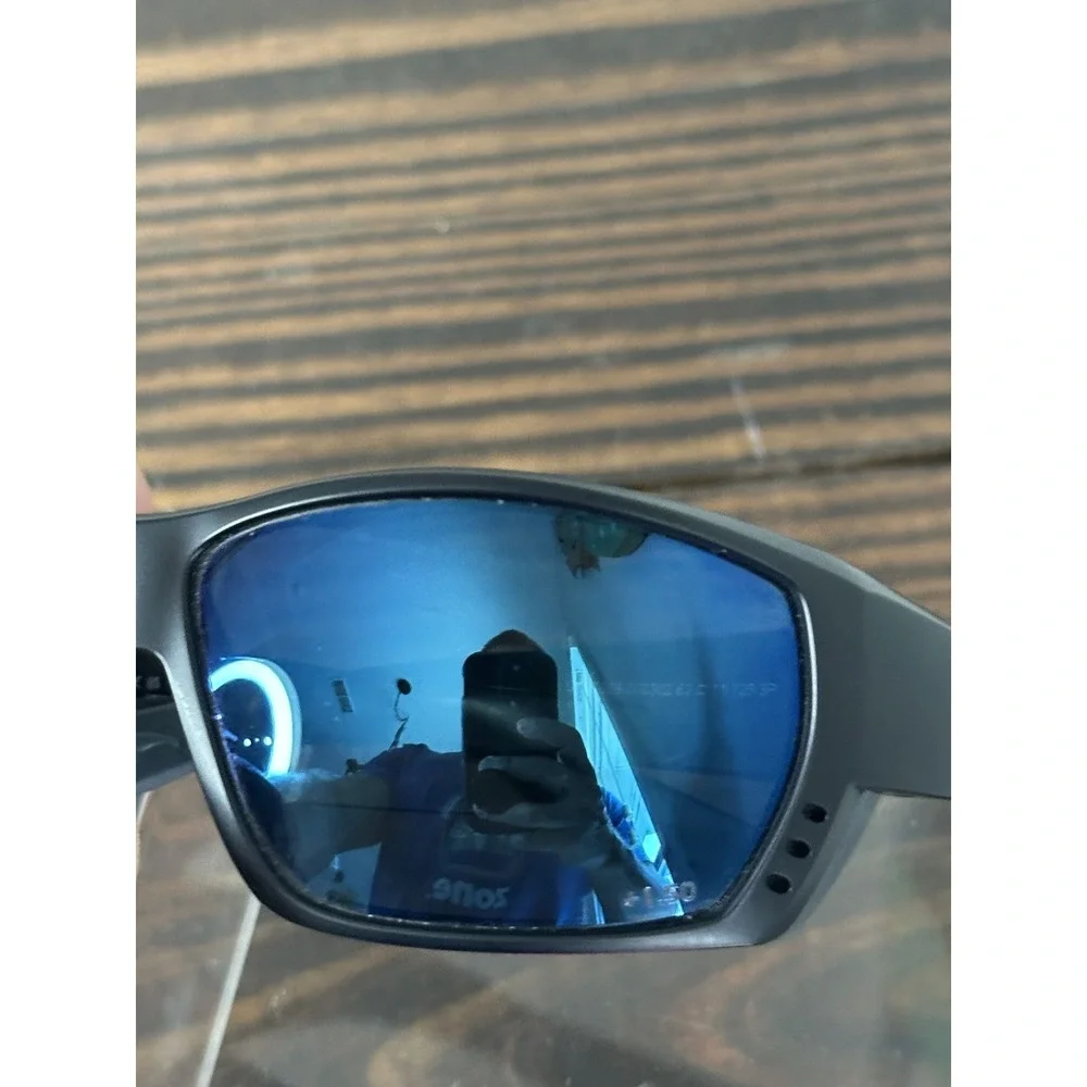Costa Del Mar Tuna Alley Reader 1.5X Matte Black Frame Blue 580P Sunglasses